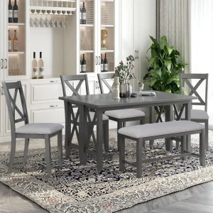 6 Pieces Dining Table Set,