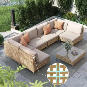 7pcs Wicker Patio Furniture Set