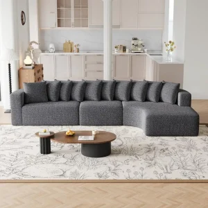L-Shaped Sectional Sofa Set