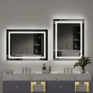 LUVODI Luxury Crystal Clear LED Bathroom Mirror